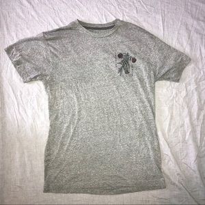 Gray skeleton graphic tee